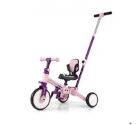 Milly Mally Tricycle Optimus Max Tricycle 5 en 1 pour bébé Rose Vélo Draisienne Tricycle pour Enfants de 1-3 Ans Vélo d'Entraînement d'Équilibre