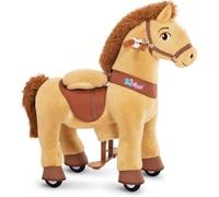 Porteur à roulette - PONYCYCLE - Modèle E - Peluche - Taille 3 - Marron clair