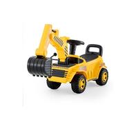 VEVOR Porteur Auto Enfants 19 à 36 Mois, Voiture à Pousser pour Tout-Petits, Capacité 25 kg, Pelleteuse Porteur avec Casque et Musique, Développement Musculaire et d'Équilibre, pour Garçons, Filles