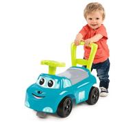 Smoby - Porteur auto bleu - Fonction trotteur - Coffre à jouets - 10 mois et plus - Fabrication française