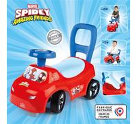 Smoby - Spidey - Porteur Auto - 2 en 1 - Evolutif - Aide à la Marche - Volant Directionnel - Coffre à Jouets - A Partir de 10 Mois - Fabrication Française