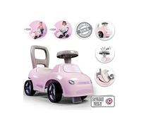 Smoby Porteur Auto Rose – Trotteur, volant directionnel, coffre – Dès 10 mois