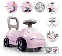 Smoby - Porteur Auto Rose - Fonction Trotteur - Volant Directionnel - Ergonomique et Maniable - Coffre à Jouets - A Partir de 10 Mois - Fabrication Française
