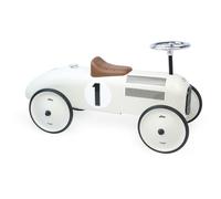 Porteur bébé voiture vintage blanc crème
