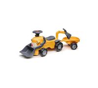 Porteur chantier FALK Marcel - Tractopelle avec remorque, pelle frontale et excavatrice Jaune