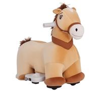 Porteur cheval électrique - AIYAPLAY - avec guidon antidérapant, musique, pédales - pour enfants 18-36 mois - charge 25 kg -