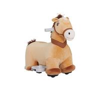Porteur cheval électrique avec musique - 18-36 mois - peluche marron beige