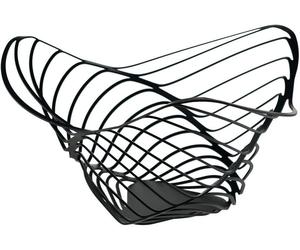 Porteur D'agrumes Alessi-Trinity En Acier Coloré Avec Résine Époxy, Noir