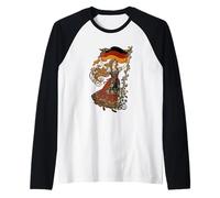 Porteur du Drapeau de la liberté de l'Allemagne - Art Nouveau Allemand Manche Raglan