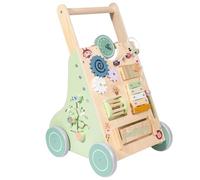 Porteur en Bois - Jouet d'Apprentissage Silencieux et Sûr,Pousseur en Bois Naturel - Pour Garçons Filles Maison Intérieur Extérieur Motricité Globale