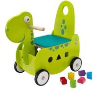 Porteur en bois pour bébé Le dinosaure - I M TOY - Pousseur, porteur, chariot de marche évolutif bébé + 12 mois