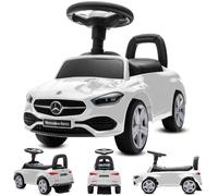Porteur Enfant 1 an Mercedes AMG C63 Coupe S voiturette, Interactive avec klaxon et Sons de Moteur Push Car (Blanc)