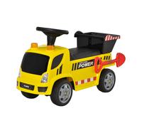 HOMCOM Porteur Enfant Camion 18-36 Mois Benne basculante Pelle Effets sonores Lumineux Noir Jaune