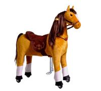 Porteur Enfant Cheval à Roulette Fancy M (5-12 Ans) | Cheval Mécanique en Peluche à Monter | Porteur Enfant avec Selle Amovible, Licol avec Bride et Crinière et Queue à Coiffer