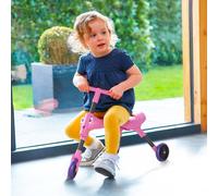 The Bugs Scuttlebug Butterfly - Tricycle 3 Roues Pliable pour Tout-Petits - Direction sur Roue Avant - Roues Silencieuses Anti-Rayures - Dès 12 à 36 Mois - Blanc/Rose