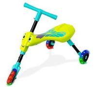 QuickSmart Tricycle Scuttlebug 8615 – Lumineux pliable 3 roues, guidon antenne pour 1–3 ans Vert