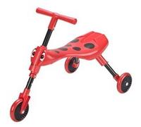 The Bugs Tricycle Bébé 3 Roues - Porteur ScuttleBug Pliant - Dès 12 Mois - Direction Facile, Roues Silencieuses Anti-Rayures - Pour Intérieur/Extérieur - Rouge Coccinelle