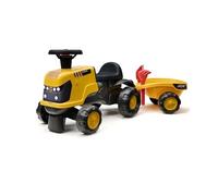Porteur enfant tracteur JCB roues silencieuses avec remorque 1 à 3 ans -