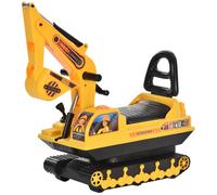 Porteur enfant tractopelle 12-36 mois coffre klaxon fonction pivotante jaune