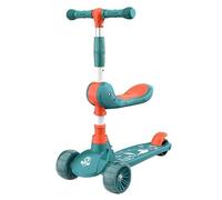 Porteur Enfant Trottinette 2 en 1 for Enfants, siège Pliable, Hauteur réglable, Plateau élargi antidérapant, Plus sûr for Les débutants Wiggle Car(Groen)
