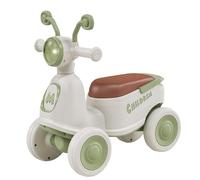 Porteur Enfant Trottinette à 4 Roues for Enfants avec Musique et lumière LED, Voiture oscillante for garçons et Filles de 1 à 3 Ans, vélo d'équilibre Wiggle Car(Groen,Silent Wheel)