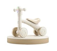 Porteur Enfant Vélo d'équilibre 2 en 1 Rocker n Ride avec Planche d'équilibre Amovible Lumières colorées et Musique Intérieur Extérieur Wiggle Car(Khaki,No Rocking Board)