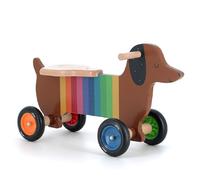 Porteur enfant - VILAC - Porteur chien multicolore - Bois - 4 roues - Développe la motricité