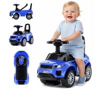 Porteur enfant voiture - 12 à 36 mois - signal sonore - roues en plastique - compartiment de rangement - Bleu