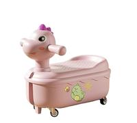 Porteur Enfant Voiture à Pousser for garçons et Filles, Voitures coulissante avec Musique et lumières, Rangement sous Le siège, Phare Wiggle Car(Roze)