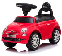 Porteur enfant voiture Fiat 500 - 12 à 36 mois - volant avec son - klaxon - compartiment de rangement - Rouge