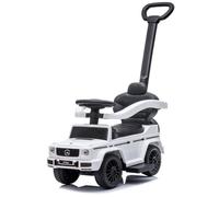sun baby Voiture à Pousser Mercedes Benz G avec Licence dès 12 Mois avec Volant avec Son, siège et Roues en Plastique, Barre de poussée, Compartiment de Rangement sous Le siège (Blanc)