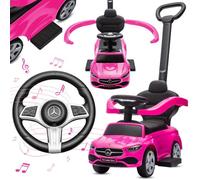Porteur enfant voiture Mercedes C-Class - 12 à 36 mois - signal sonore - repose-pieds coulissants - compartiment rangement - Rose