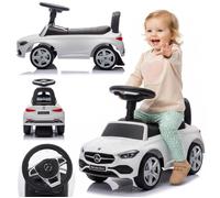 Porteur enfant voiture Mercedes C-Class - 12 à 36 mois - volant avec son - compartiment de rangement - max 25 kg - Blanc