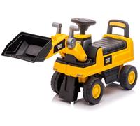 Porteur enfant voiture Pelleteuse - 12 à 36 mois - volant avec son - bras mobile du chargeur - dossier haut - Jaune