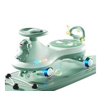 Porteur Enfant Voiture pivotante for Enfants, for garçons et Filles, Tourne, remue et se Dirige. Voitures pivotante avec lumière Musicale. Wiggle Car(Groen)