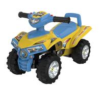 Porteur enfant voiture Quad - 12 à 36 mois - fonctions d'éclairage - klaxon - compartiment de rangement - Jaune