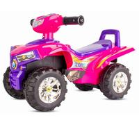 Porteur enfant voiture Quad - 12 à 36 mois - fonctions d'éclairage - klaxon - compartiment de rangement - Rose