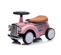 Porteur Enfant Voiture Rétro Classic 1930 - Porteur Bébé 1 à 3 ans - Rose - Klaxon & Coffre - Aide à la Marche