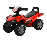 HOMCOM Porteur Enfants Quad 18-36 Mois dim. 60L x 31l x 42H cm Effets Lumineux et sonore Rouge Noir