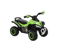 HOMCOM Porteur Enfants sans Moteur Quad 18-36 Mois dim. 67L x 38l x 44H cm Effets Lumineux et sonores Vert Noir Pas ÉLECTRIQUE
