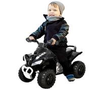 HOMCOM Porteur Enfants sans Moteur Quad 18-36 Mois dim. 67L x 38l x 44H cm Effets Lumineux et sonores Noir Pas ÉLECTRIQUE