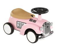 Porteur enfant voiture de collection rétro coffre butée arrière anti-basculement klaxon rose