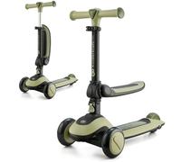 Kinderkraft Trottinette évolutive 2-en-1 HALLEY 2 avec siège vert
