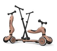 Scoot & Ride Highwaykick Trottinette 2 en 1 Push and Go avec siège et Guidon à partir de 1 à 2 Ans, Hauteur réglable, sans Outil, Moka