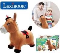 Porteur - LEXIBOOK - Cheval Sauteur Gonflable en Peluche - Design 2-en-1 - Housse amovible - Pour Enfant