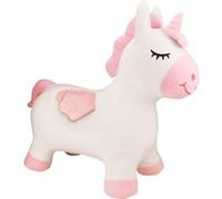 Porteur Licorne Sauteuse Gonflable Peluche - Lexibook Rose et blanche G