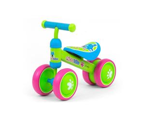 Porteur Micro Puppy en Vert, Bleu et Rose - Apprentissage Fun et Sûr