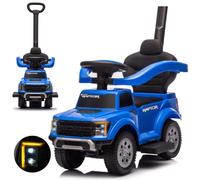 Porteur milly mally ford f-150 3 en 1 bleu - avec canne de guidage