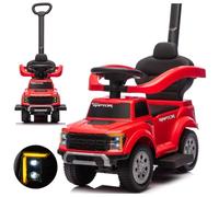 Porteur milly mally ford f-150 3 en 1 rouge - avec canne de guidage