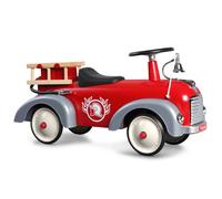 Baghera Speedster Pompier - Porteur Métal Rouge pour Enfants dès 1 an - Voiture de Pompiers Vintage avec Cloche Fonctionnelle - Jouet Développeur de Motricité